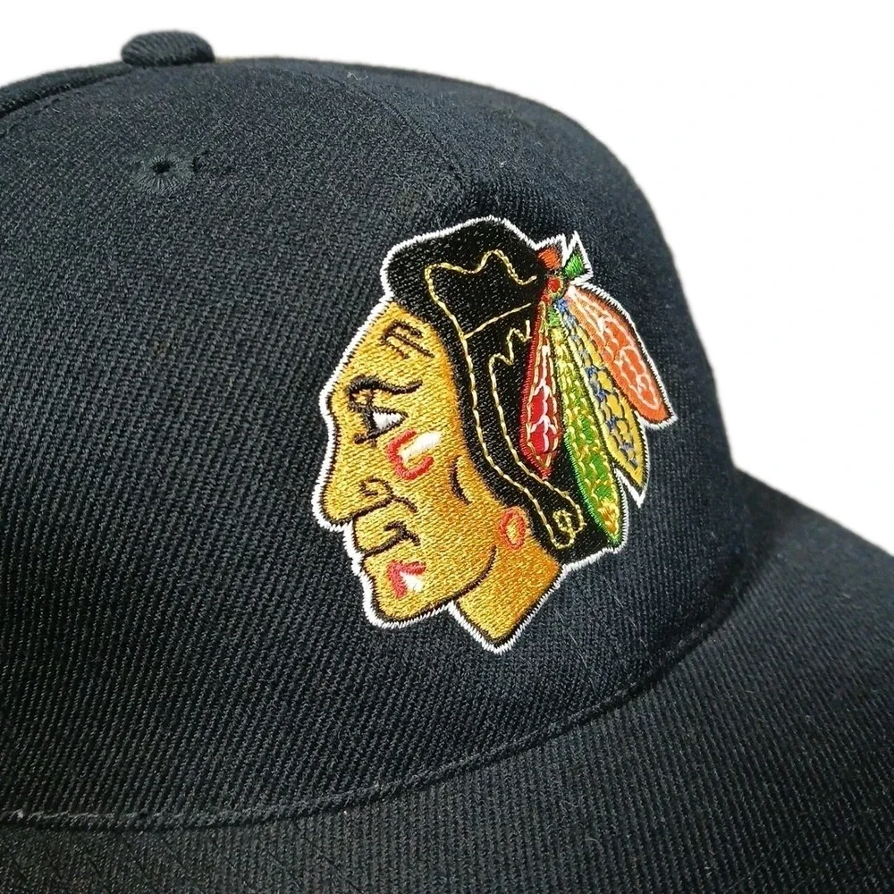 Vintage Sports Specialties Chicago Blackhawks Hat Mens 7 1/8 NHL Black